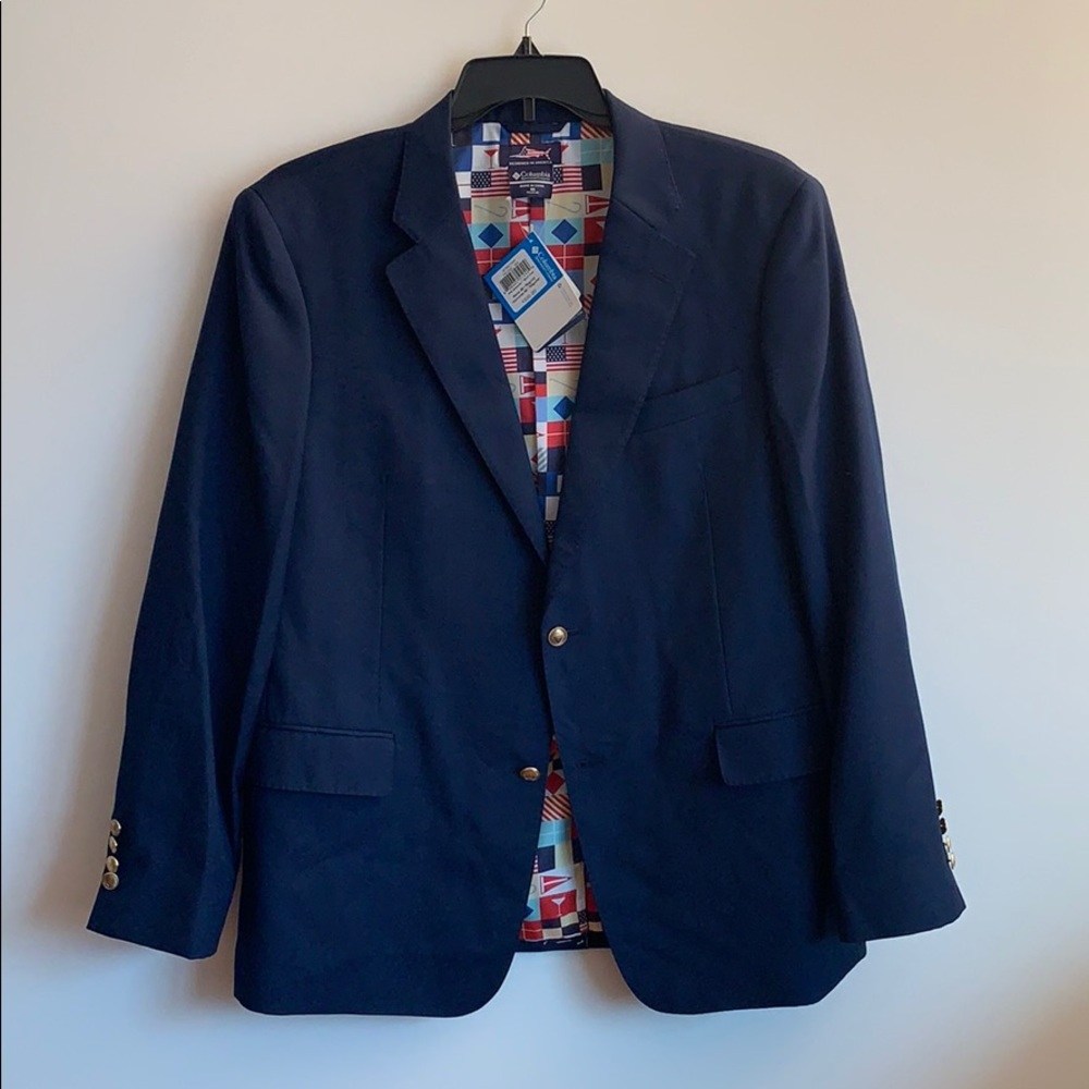 Columbia Men’s PFG Dockside Sport Coat, Navy, 46 R